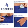 thumbnail image 3 of BALEAF Women's 7 Inches Long Running Shorts Back Zipper Pocketed Lounge Athletic Gym Shorts with Liner Royal Blue Size S, 3 of 6