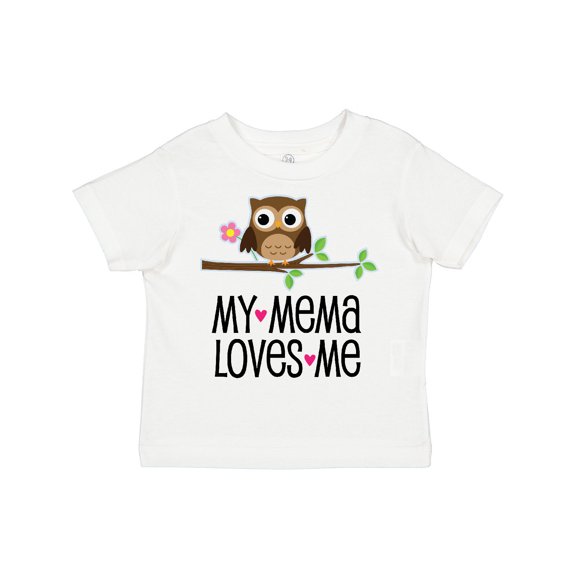 Inktastic Mema Loves Me Girl Owl Girls Toddler T-Shirt