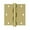 Brushed Brass, variant on Deltana DSB35B4 3.5 x 3.5 in. Square Ball Bearings Hinge, Satin