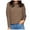 Multicolor, variant on Women's Long Sleeve Color Block Knitted Crewneck Sweater - Relaxed Fit, Drop Shoulder, Casual Pullover Tops