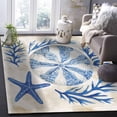 thumbnail image 5 of Area Rugs 5x8 Ft Blue Coral Starfish Ocean Coastal Vintage Non-Slip Washable Rug Indoor Rug Floor Mats Non Shedding Carpet for Living Room Bedroom Dining Room Home Decor, 5 of 8