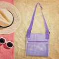 thumbnail image 4 of Panxico Home Textile Storage Children's Beach Shell Tool Storage Bag Shoulder Mesh Tote Bag Beach Bag Purple, 4 of 5