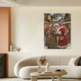 thumbnail image 6 of Vintage Christmas Santa Claus and Mrs. Christmas Wall Art Paint - Retro Xmas Festive Winter Holiday Christmas Wall Decor Canvas for Living Room Kitchen Bathroom Home Bedroom Decor Framed, 6 of 9
