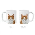 thumbnail image 2 of MUGBREW 11 Oz Ceramic Tea Cup Coffee Mug, Bi-Color White Orange Tabby Kitten Cat, 2 of 7