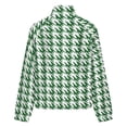 thumbnail image 6 of Jackets for Women Winter Coat Jackets Flannel Stand Collar Jacket(Aesthetic Leaf Green And White Ripple,Size:S-4XL), 6 of 7