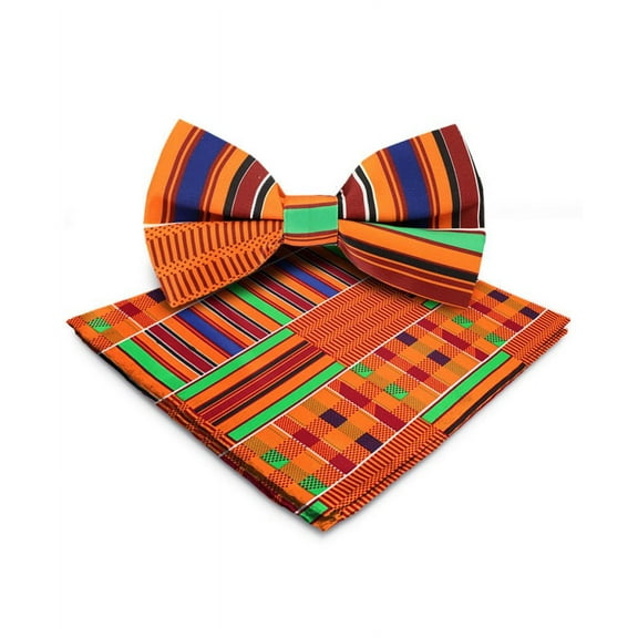 Vittorio Farina Kente Bow Tie & Pocket Square