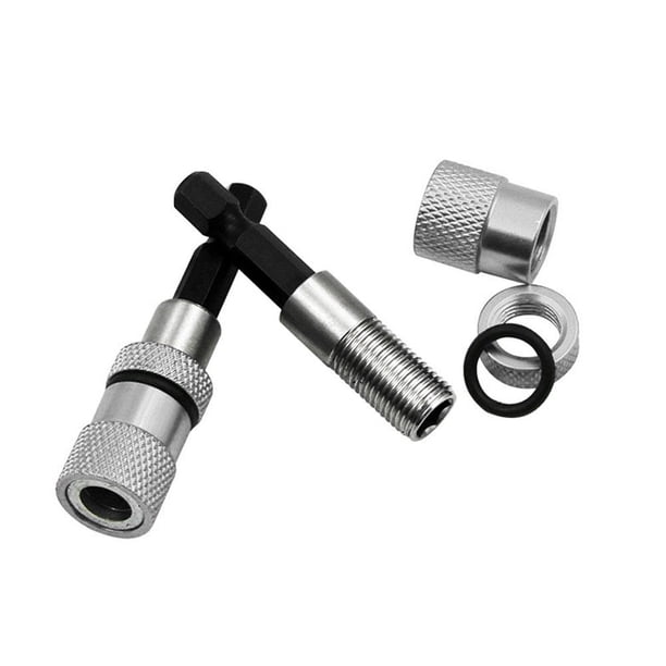 Soporte de broca de extensión de vástago hexagonal de 1/4 pulgadas 6,35 mm para tuerca de tornillo (plata) Ndcxsfigh Para estrenar