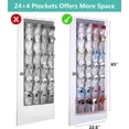 thumbnail image 3 of Zapatero colgante MISSLO, organizador de puerta con 28 bolsillos grandes, 3 of 7