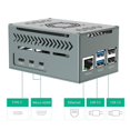 thumbnail image 2 of Aluminum Case For Raspberry Pi 5, With 4010 Pwm Fan And Copper Heatsinks , Support X1000/x1001/x1003/n04/n05, 2 of 5