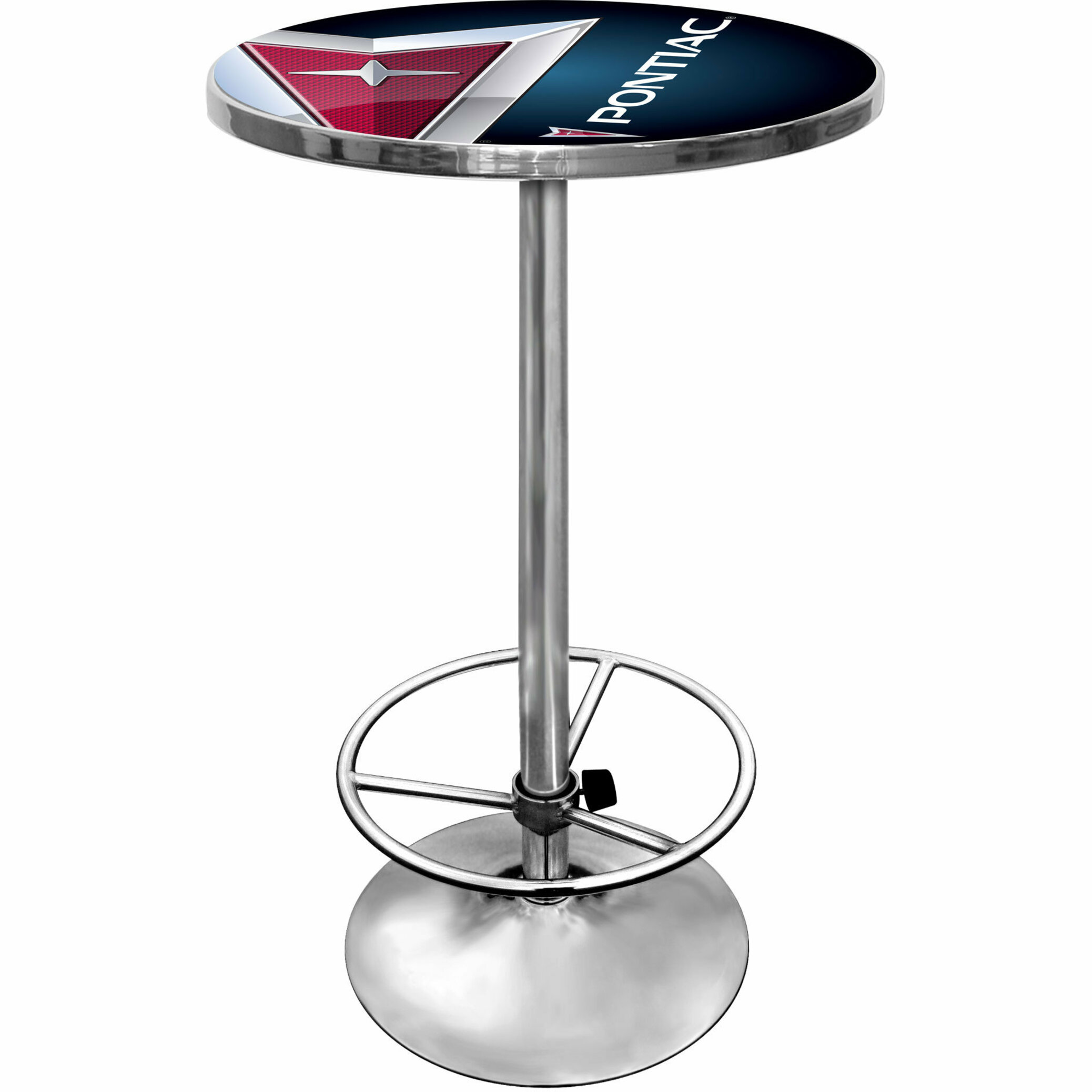 Trademark Global Pontiac Chrome Pub Table