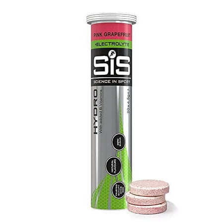 SCIENCE IN SPORT Hydro Electrolyte Tablets  Fast Hydration  Performance Electrolytes for Enhanced Hydration & Endurance Supplement for Running  Cycling  Triathlon  Pink Grapefruit - 20 Tablets 1 Pack
