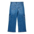 thumbnail image 3 of Wonder Nation Girls Wide Leg Cargo Jeans, Sizes 4-18 & Plus, 3 of 3