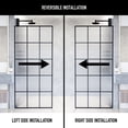 thumbnail image 4 of VIGO Mosaic 34 in. W x 74 in. H Framed Fixed Shower Screen Door in Matte Black with 3/8 in. (10mm) Fluted Glass, 4 of 12