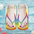 thumbnail image 2 of EnJoCho Flip Flops Socks Women Personalized Ankle Socks Manicure Print funny 3D Pattern Socks Fun Novelty Teen Girls Womens 3D Print Pattern Cute Socks, 2 of 5