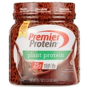 Premier Protein Powder Plant Protein, Chocolate, 25g Plant-Based Protein, 0g Sugar, 15 Servings