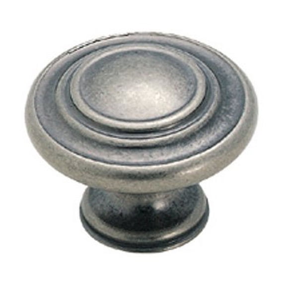 Amerock Inspirations 1-3/4 inch (44mm) Diameter Weathered Nickel Cabinet Knob