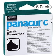Panacur C Canine Dewormer Dogs 2 Gram Each Packet Treats 20 lbs (3 Packets) (Fivе Расk)