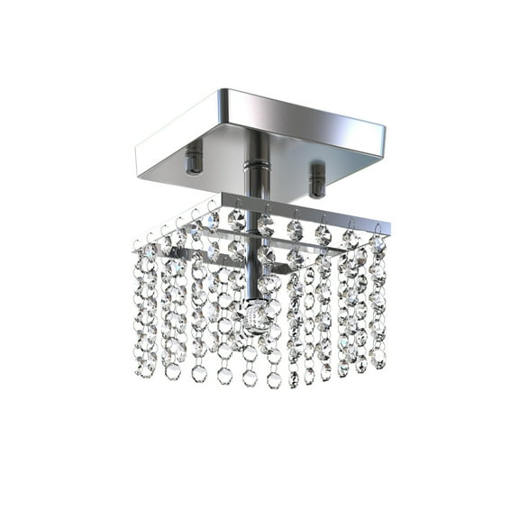 Warehouse of Tiffany RL8086 Jhea 1-light Crystal 5-inch Chrome Chandelier