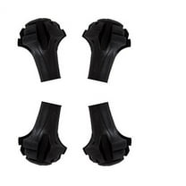 York Nordic Four Pack Hiking Poles Replacement Feet (Paws/Ferrules / Caps) - Extra Durable - Fits All Trekking and Walking Poles - Choice of Round or Tapered Styles