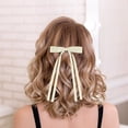 thumbnail image 3 of Elegant Tassel Ribbon Bowknot Hair Clips For Women Long Tail Barrettes Hair Accessories, 3 of 6