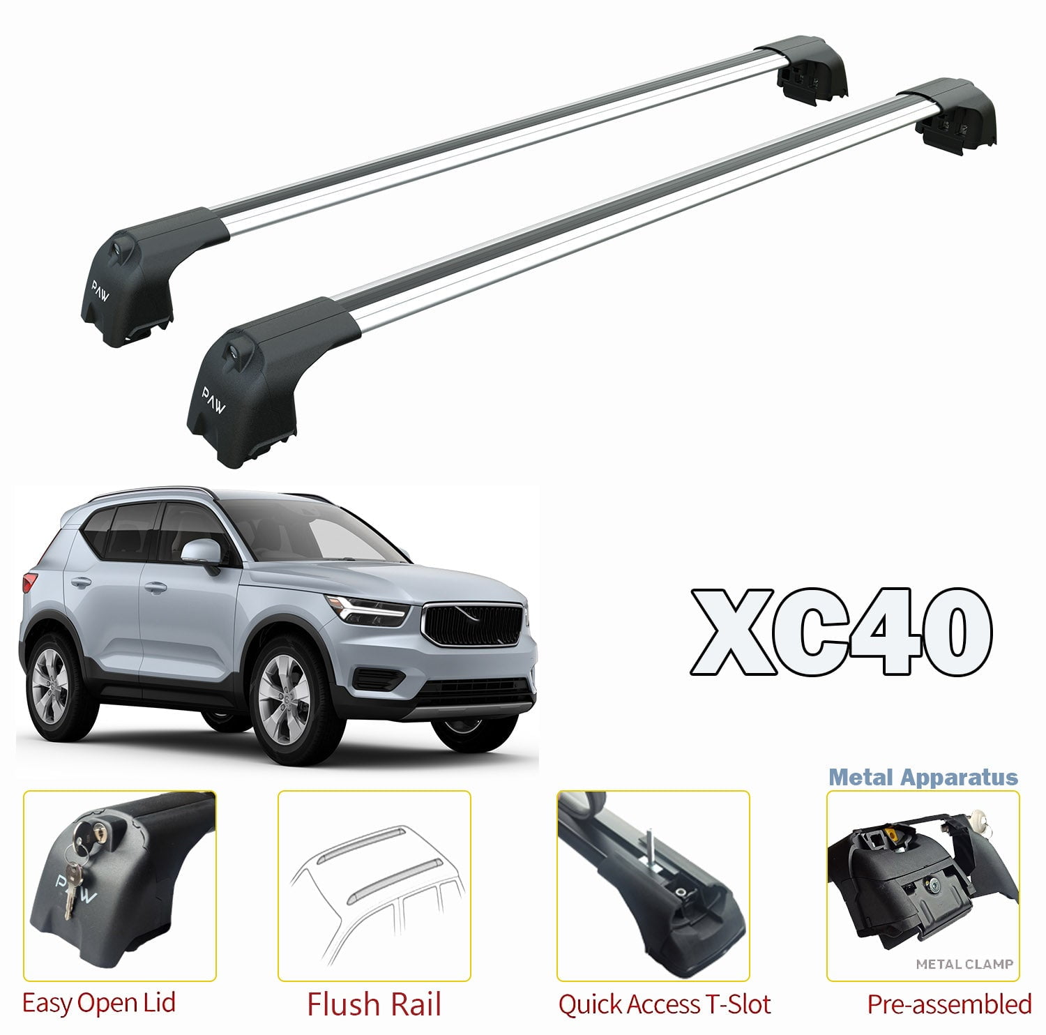 Roof Rack Rail Bars L XC40 SUV 2018 3050741566010 ￡40.58