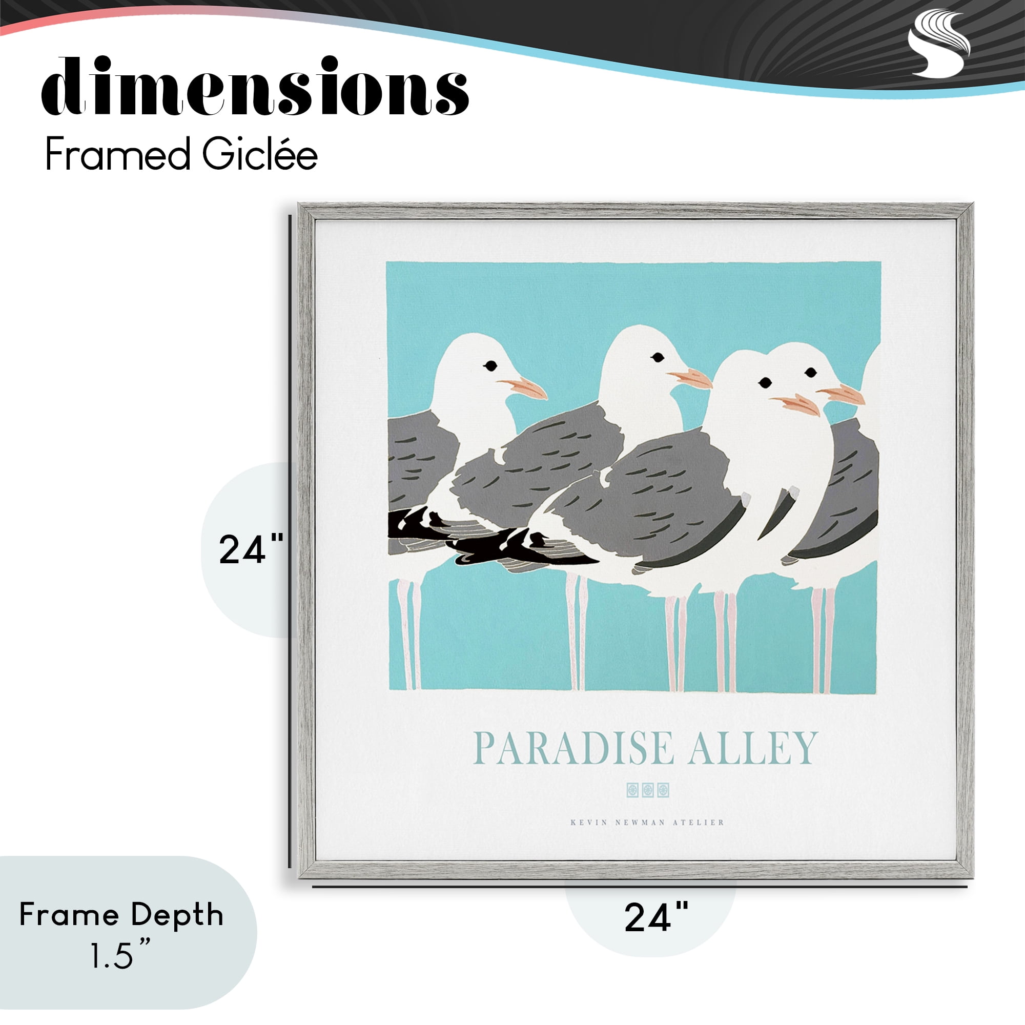 Stupell Industries Paradise Alley Seagull Gathering Gray Framed Giclee Art, design by Jadei Graphics