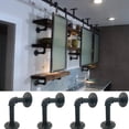 thumbnail image 3 of 2pcs Industrial Iron Pipe Bracket Wall Mounted Floating Shelf Hanging Wall Decor Pipe Shelf Brackets Wood Board Rack, 3 of 8