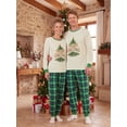 thumbnail image 6 of Family Matching Christmas Pajamas Long Sleeve Tops and Plaid Pants, 6 of 9