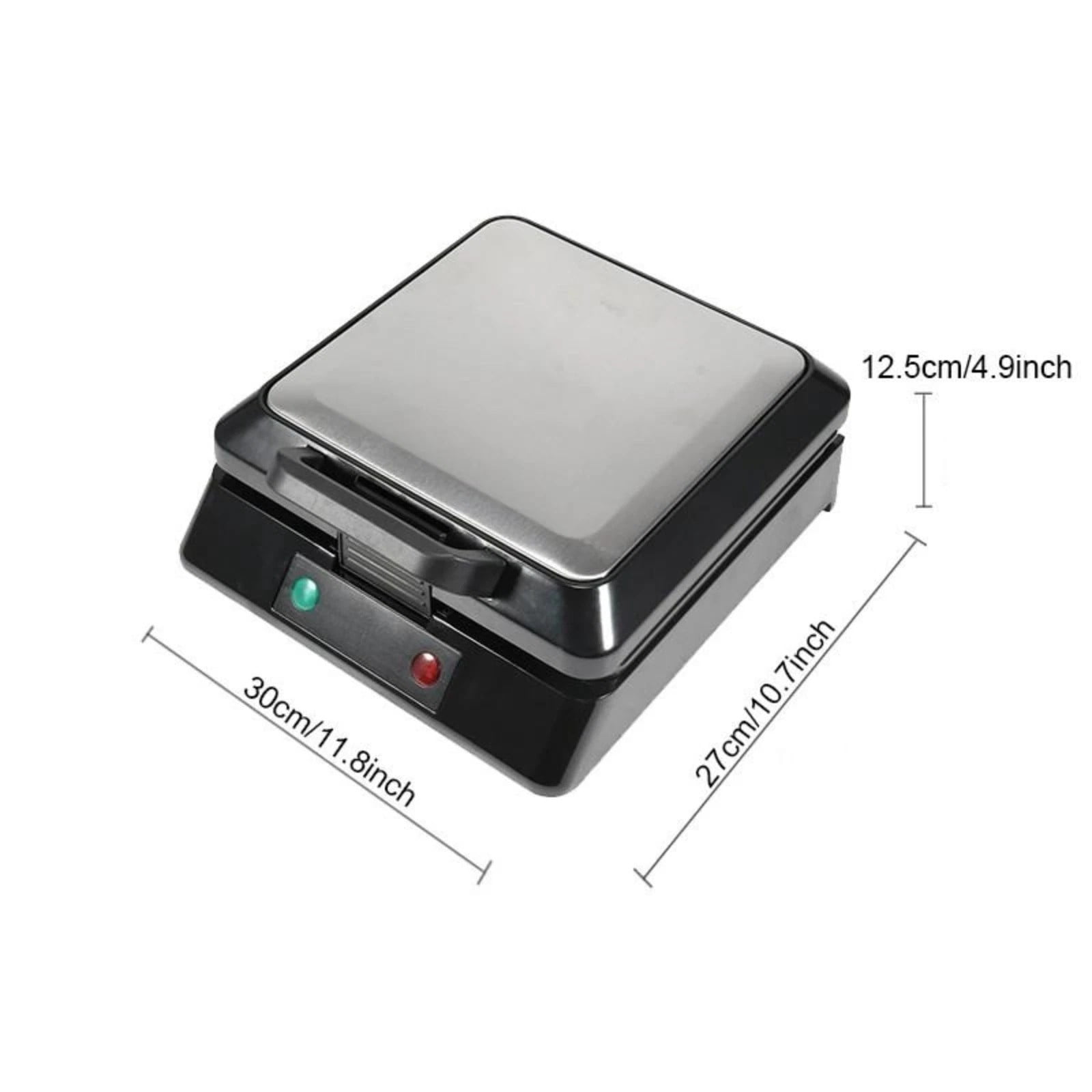 Family Breakfast Easy-to-clean Non-stick Pan,Heavy-duty 1300W Electric Belgian Waffle Maker,2-4 Square Stainless Steel Waffle Maker, Save Space Storage