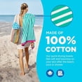 thumbnail image 2 of Kaufman - Colorful Racing Striped Beach & Pool Towel - Extra Large Beach Towel - Soft & Absorbent 100% Cotton Towels - Assorted Colors - 32" x 62" - 12 Pack, 2 of 4