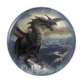 thumbnail image 1 of Rogue Dragon Winter Mountain Top Pinback Button Pin, 1 of 5