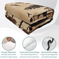 thumbnail image 4 of Quilts Twin Size Bedding Set, Vintage Bear Silhouettes Lightweight Quilted Comforter, Rustic Brown Wildlife Forest Soft Reversible Bedspread Coverlet with Pillow Covers for All Season, 68" x 86", 4 of 9