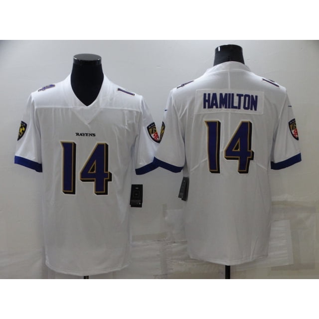 Nueva Camiseta De Béisbol Cardigan Ravens Baseball #14 Hamilton Summer Sportswear White-Xl