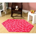 thumbnail image 4 of Furnish My Place Giraffe Girly Giraffe Area Rug, Animal Print Area Rug, Pet-Friendly Rug, Baby Nursery Mat, Indoor Area Rug, Perfect for Living Room, Playroom, 3' Hexagon - Set of 10, 4 of 5