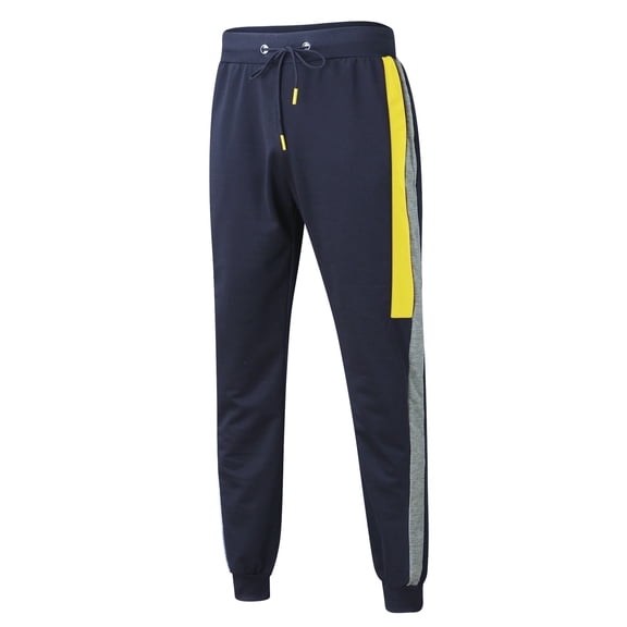 Vedolay Men's Pants Men's Casual Linen Pants Elastic Waist Drawstring Cotton Trousers Loose Soft Stretch Pants,Navy XL