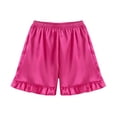 thumbnail image 7 of eczipvz Girls Pajamas Satin Pajama Set Silk Pjs Short Sleeve Sleepwear Loungewear Clothes Set Hot Pink 12-13 Years, 7 of 7