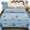 Blue-A, variant on Cooling Blanket Summer Quilt for Hot Sleepers, Machine Washable Cotton Breathable Lightweight Blanket Queen Size with Blue House Clouds Trees Print