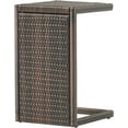 thumbnail image 1 of ZXNYH CKH C-Shaped PE Accent Table, Multibrown, 1 of 9