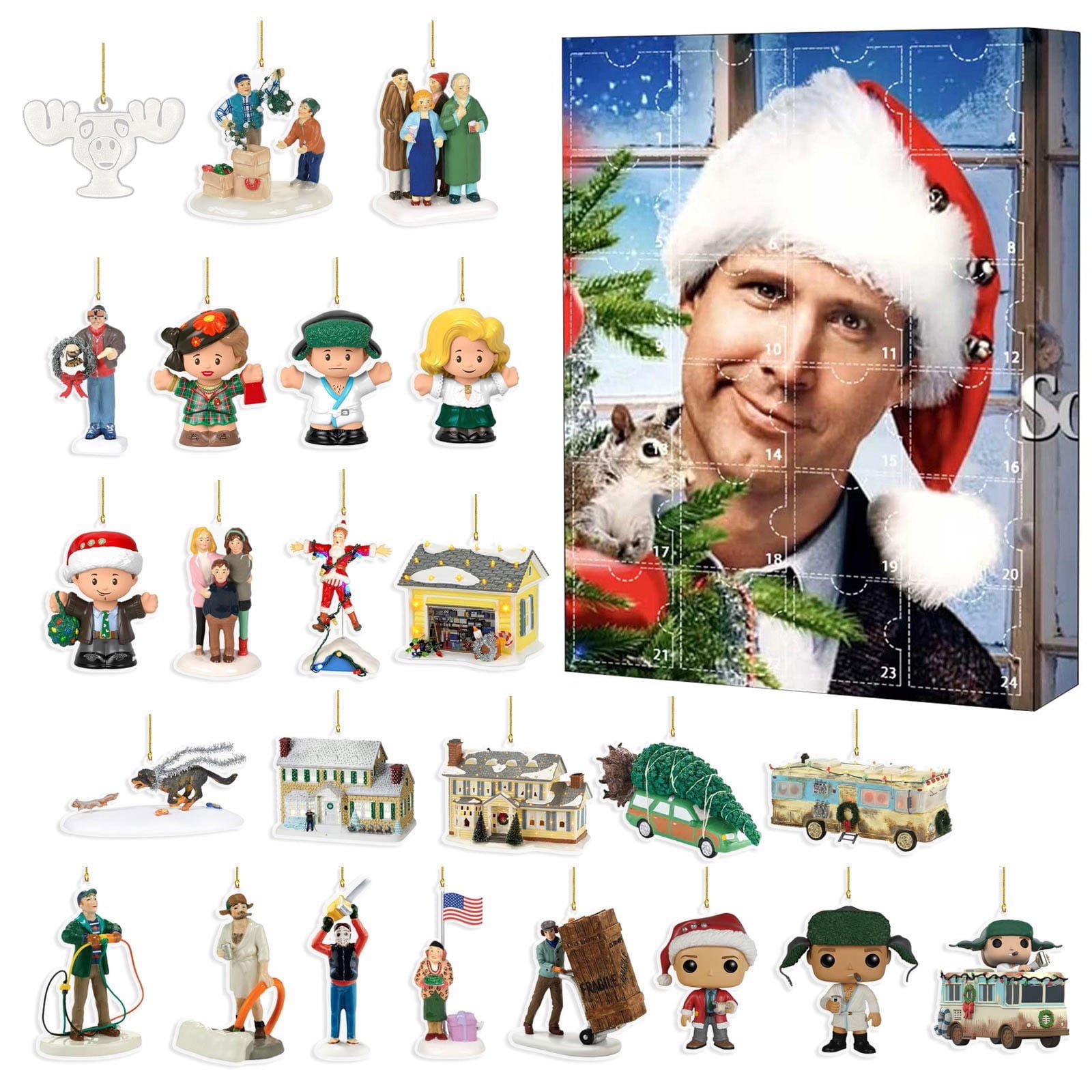 Calendrier De L'Avent 2024 – 25 Surprises Pour Noël – Décorations, Patchs, Aimants Et Rubans