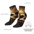 thumbnail image 6 of Fuzoiu Happy New Year 2025 B Print Adult Socks, Crew Moisture-wicking Socks, Unisex Cushion Crew Socks,Casual Sports Ankle Socks, 6 of 7