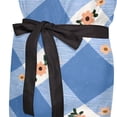 thumbnail image 5 of BZSMCE Chef Kitchen Apron 2 Pockets In Blue Plaid Daisies Printed, 5 of 9