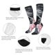 thumbnail image 3 of Fotbe Pink White Ocean Waves Calcetas Divertidas Estampadas para Hombre y Mujer, Calcetas de Algodón hasta la Rodilla para Caminar, Correr, Enfermería y Embarazo, 3 of 6