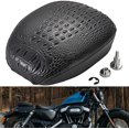 thumbnail image 1 of KATUR Motorcycle Solo Seat Cushion Black Rear Rider Driver Seat Stitching Synthetic Leather Seat Cover Pad Compatible, 1 of 5