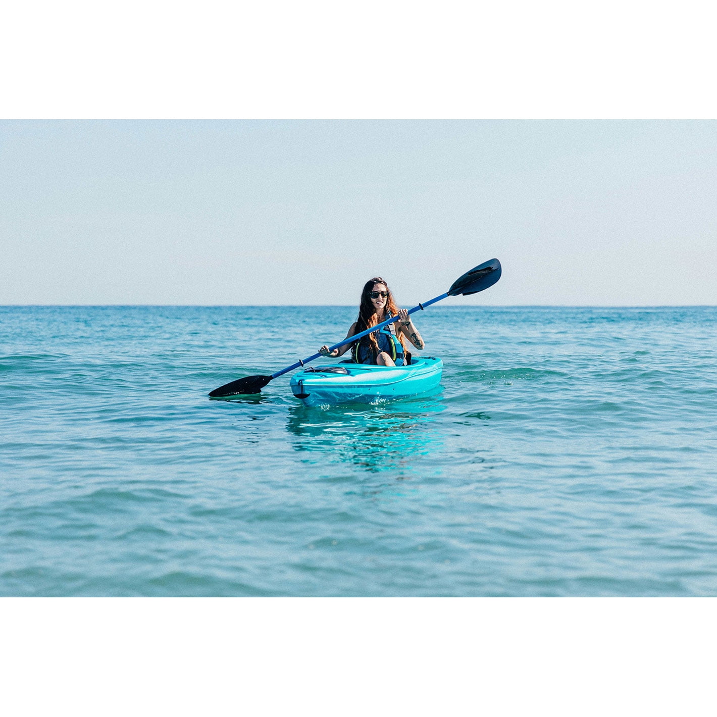 Pelican - Vesta Kayak Paddle - Aluminium Shaft & Polypropylene Blades - 90.5in - Blue