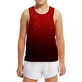 thumbnail image 6 of QTOCIO Summer Girls Tank Top, Toddler Girl Clothes, Toddler Kids Boys And Girls Fashion Cute Gradient Print Soft Sleeveless Bottom Camisole, Red, 14 Years, 6 of 6