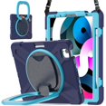 thumbnail image 5 of Funda a juego para iPad Air4 de 10,9 pulgadas con correa para el hombro, soporte de anilla ajustable grande, portalápices y protección contra golpes., 5 of 5