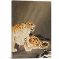 thumbnail image 1 of ARTCANVAS Roaring Tiger Near Rocks Canvas Art Print by Ohara Koson - Size: 26" x 18" (0.75" Deep), 1 of 9