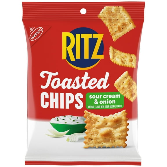 NABISCO RITZ TOASTED CHIPS SOUR CREAM AND ONION CRACKERS 2.5 OZ