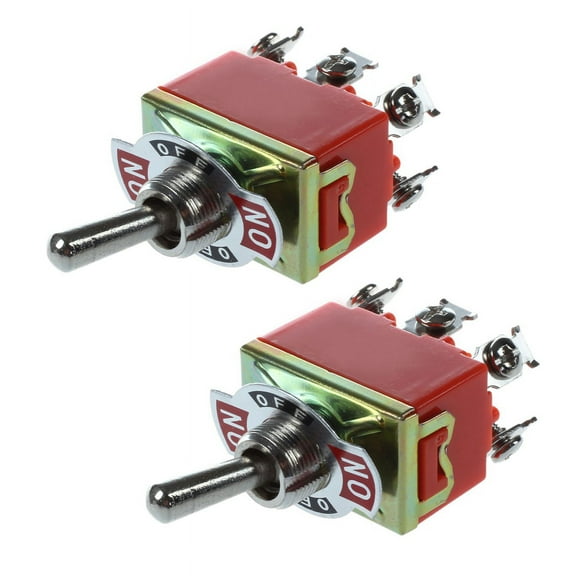 2X AC 250V 15A Latching 3 Way On--On Single Pole Double Throw Toggle Switch Orange