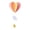 B, variant on Colorful Heart Hot Air Balloon Garland - 3D Hanging Ceiling Decoration - Reusable Paper Clouds & Stars for Birthday, Graduation & Classroom (1 Pack)